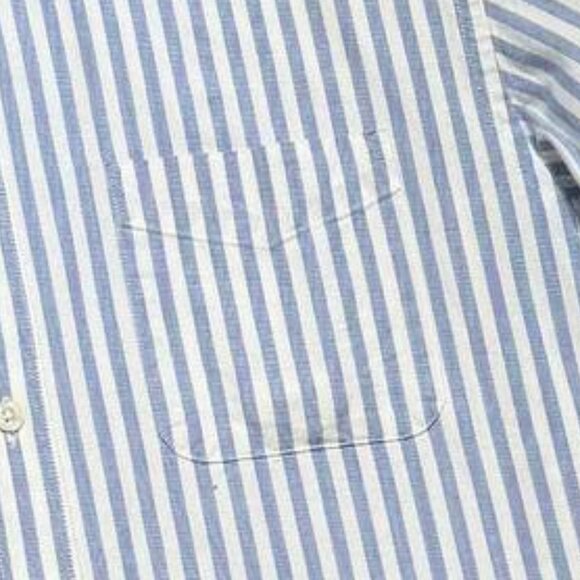 Blue White Striped Button Down Shirt - Picture 4 of 4